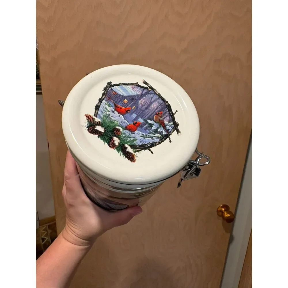 Wild Wings clamp closure ceramic canister